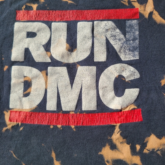 Hand made acid washed run dmc shirt size large - Picture 2 of 6
